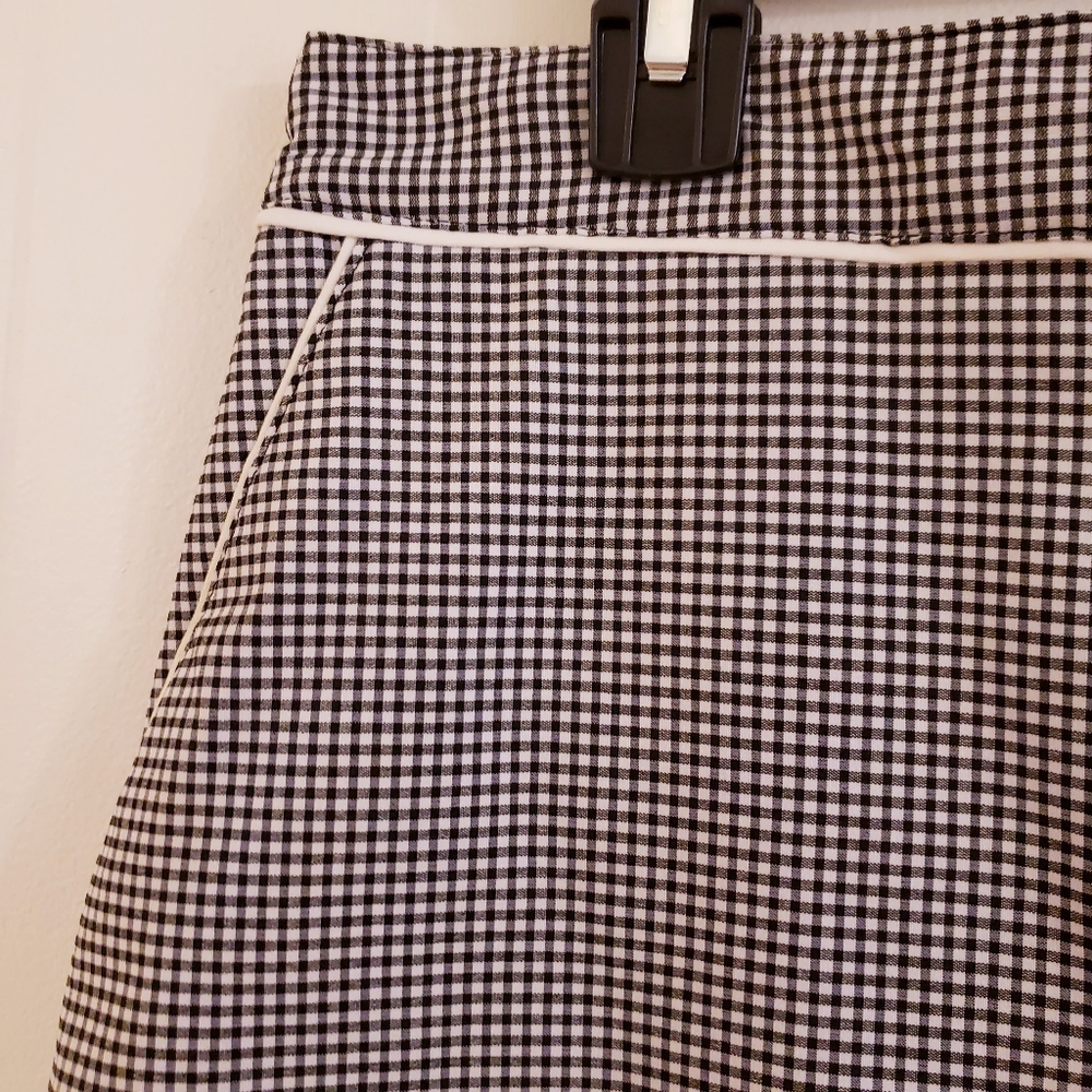 IZOD Skirt Women 8 Black Golf PerformX Black White Check Skort Stretch Active - Picture 4 of 9